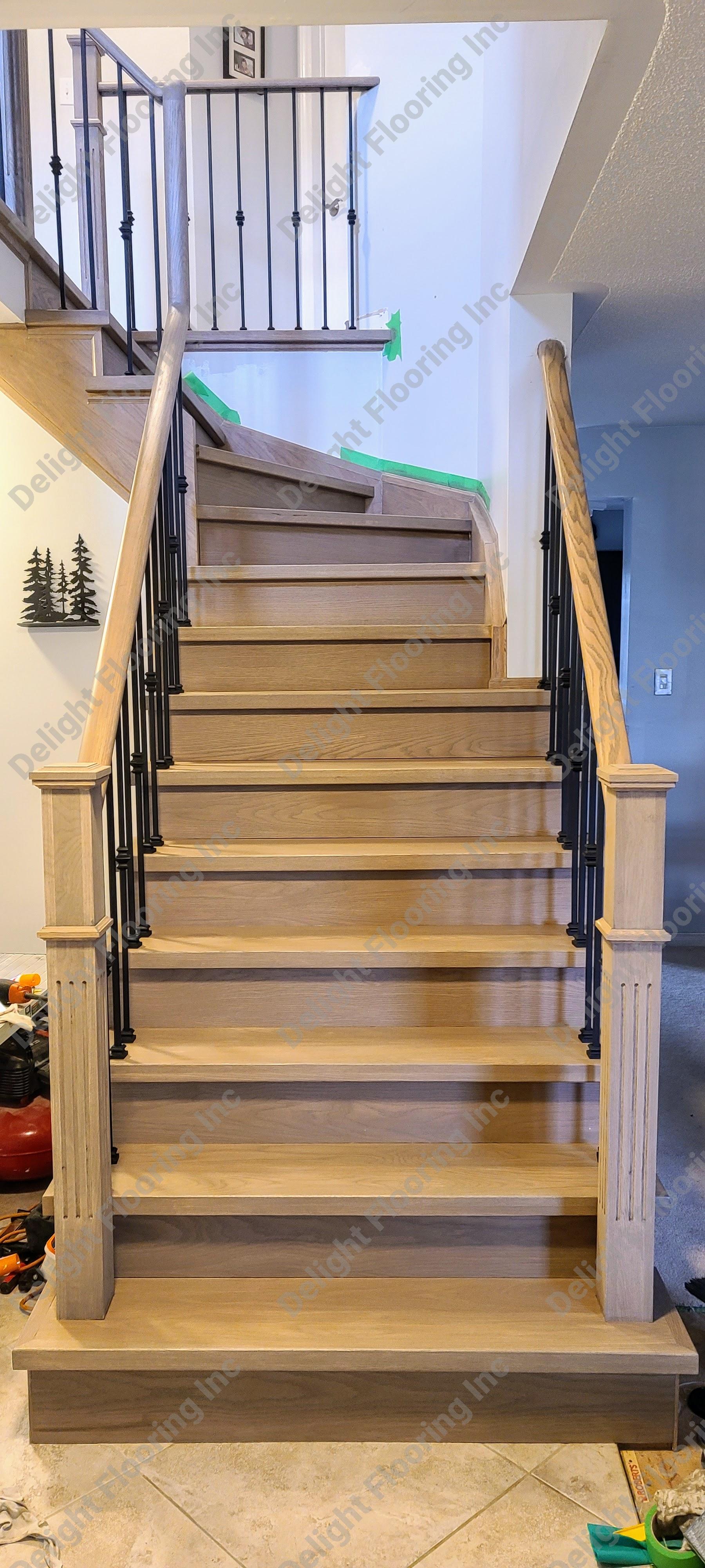 Hardwood stairs project