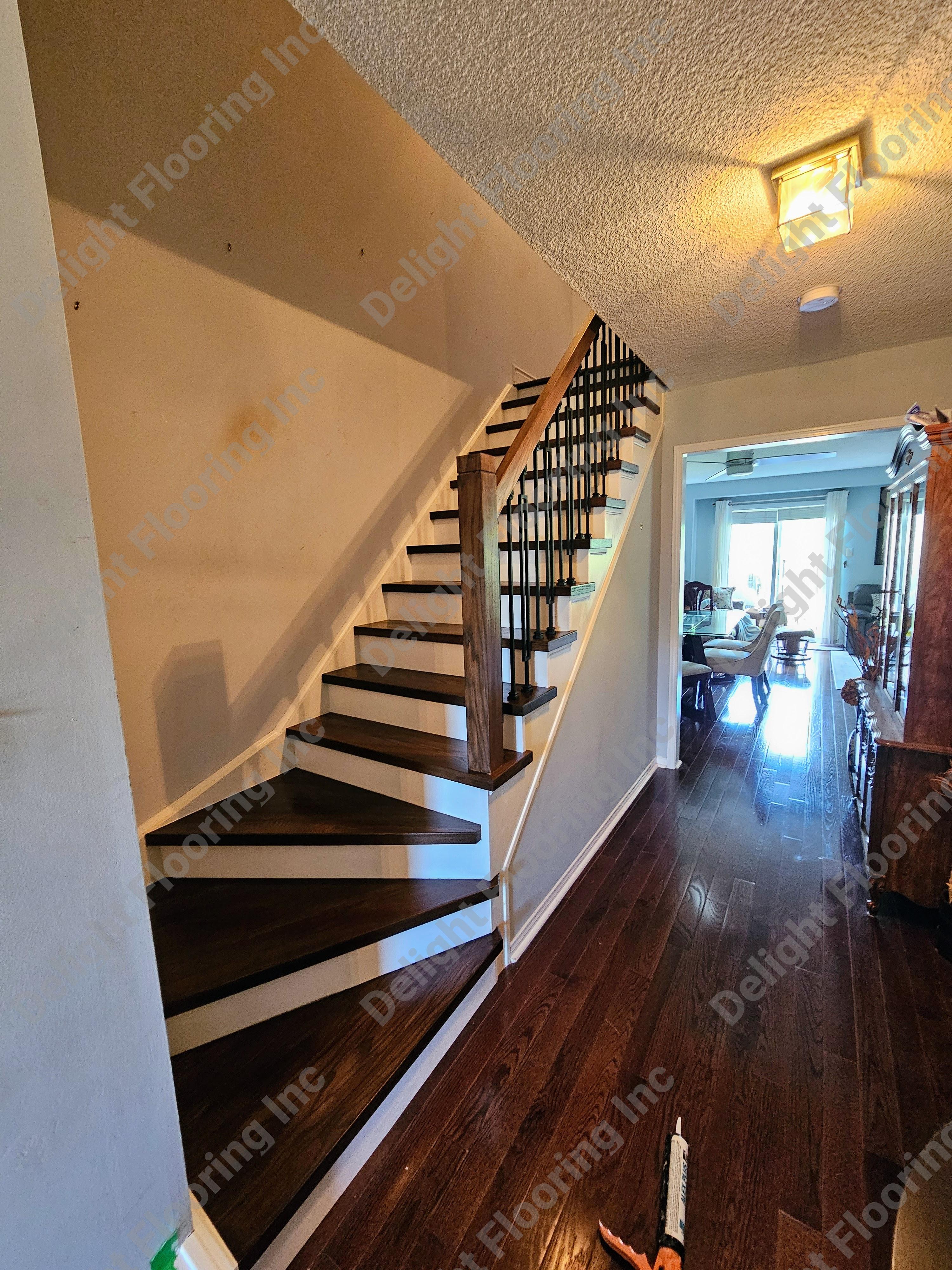 Hardwood stairs project