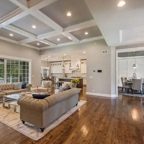 A beautiful hardwood floor in a home.