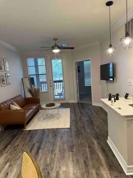 Vinyl plank flooring in a Canadian home renovation.